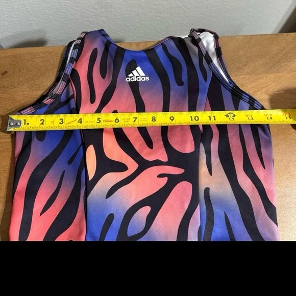 Adidas Tiger-Print Crop Top & Shorts